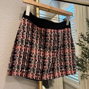 Milly Tweed Skirt 2 Black, Pink & white
